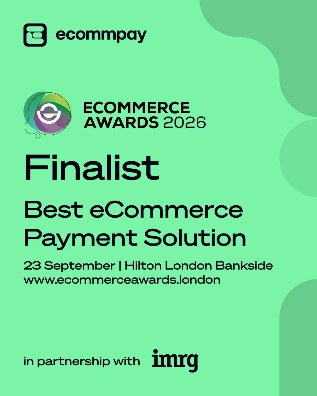 Ecommpay named as finalist in 2026 eCommerce Awards