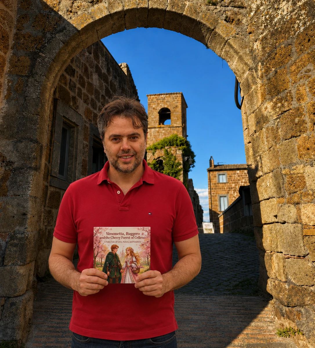 Author Giulio Gargiullo with his children