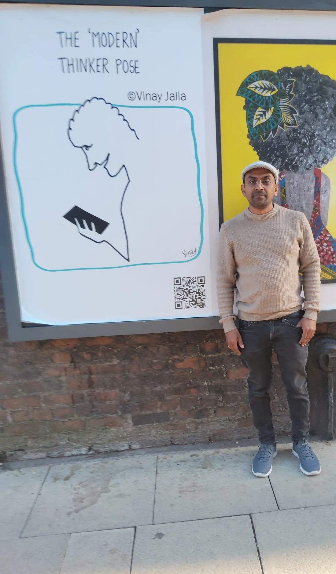 Banksy vibes without the spray paint Vinay Jalla’s ‘Modern Thinker’ takes over Manchester streets