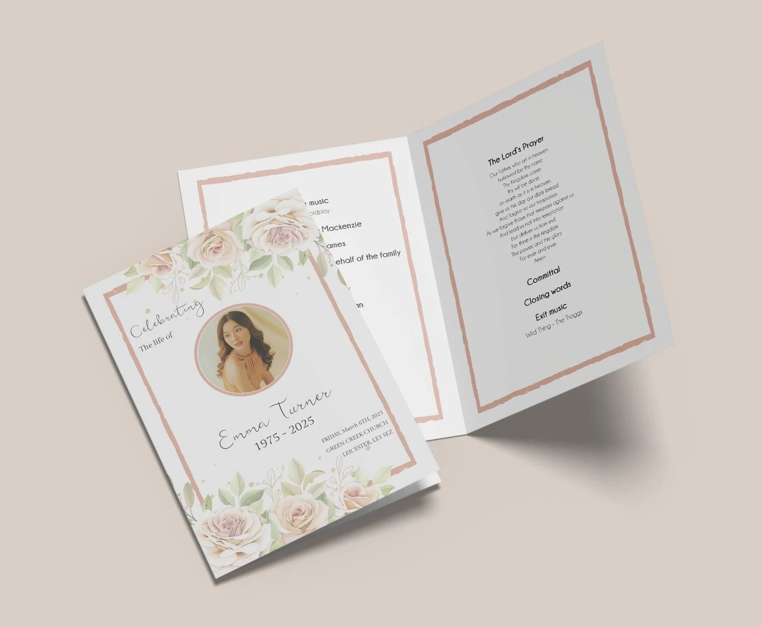 Funeral Printing by Esmee G Marks 24 Years