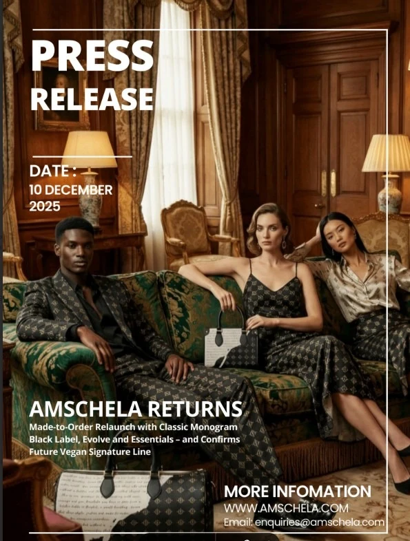 Amschela® Relaunches as Made-to-Order Fashion House with New Collection Structure